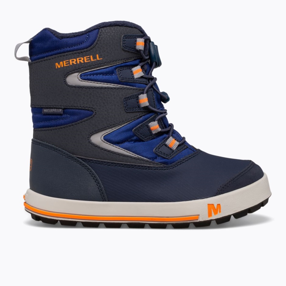 Lille Børns Snebanke 3.0 Støvle Navy Kobolt Orange Merrell
