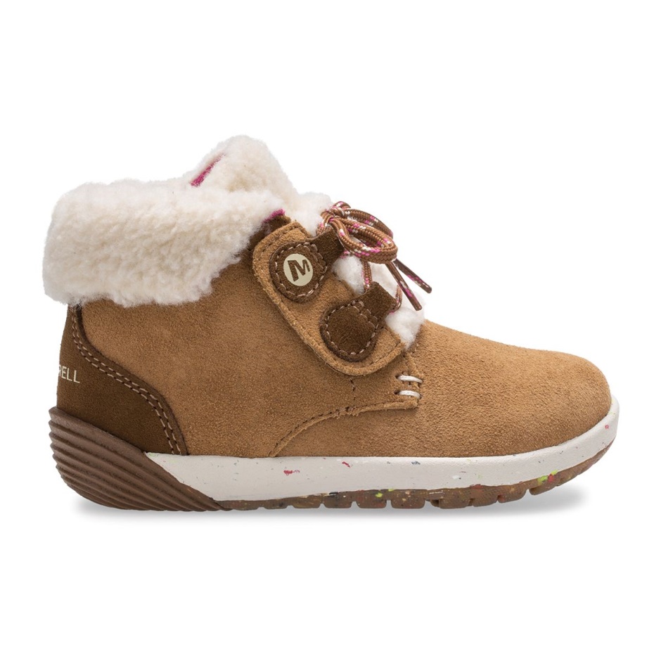 Merrell Kastanje Ruskind Lille Børns Bare Trin® Kakao Jr. Støvle