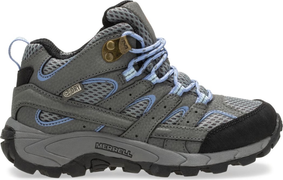 Merrell Grey Periwinkle Big Kid's Moab 2 Mid Vandtæt Støvle