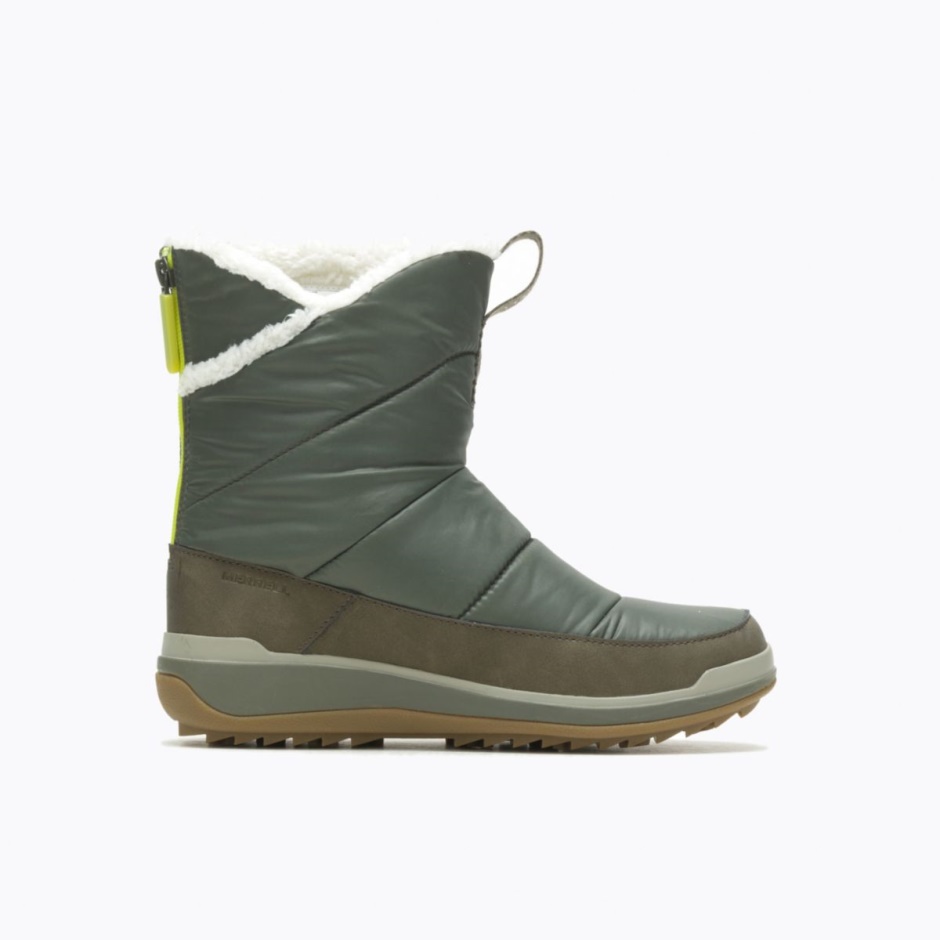 Merrell Oliven Snowcreek Sport Mid Zip Polar Vandtæt Til Kvinder
