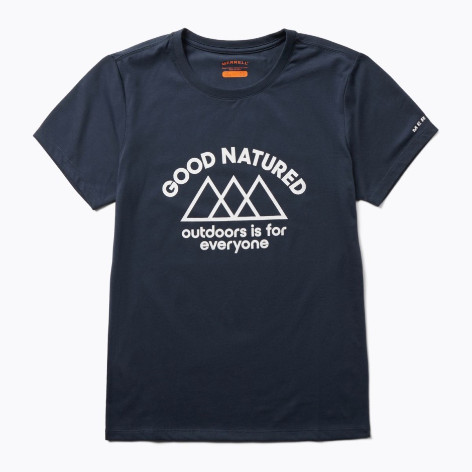Dame Godmodig T-shirt Merrell Marineblå